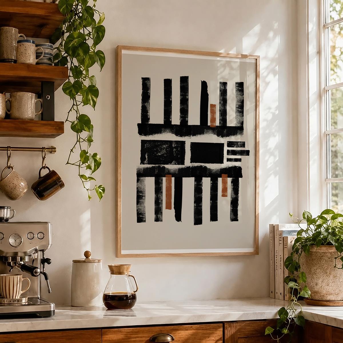 TAWミッドセンチュリーモダン アブストラクトTAW Mid Century Modern Abstract Art Poster No.012