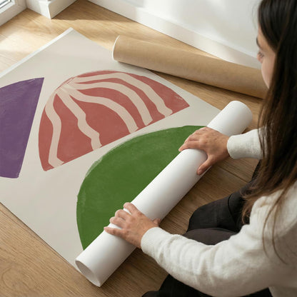 TAWミッドセンチュリーモダン アブストラクトTAW Mid Century Modern Abstract Art Poster No.013