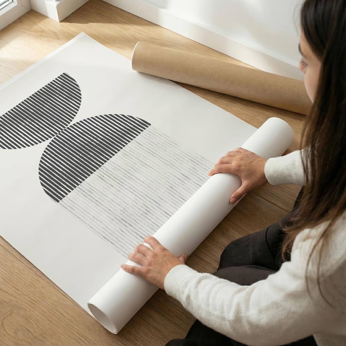TAWミッドセンチュリーモダン アブストラクトTAW Mid Century Modern Abstract Art Poster No.014