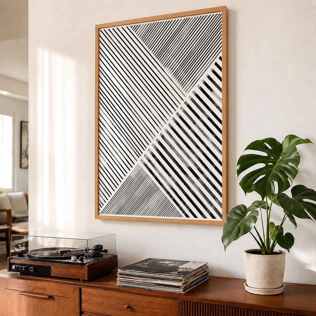TAWミッドセンチュリーモダン アブストラクトTAW Mid Century Modern Abstract Art Poster No.017