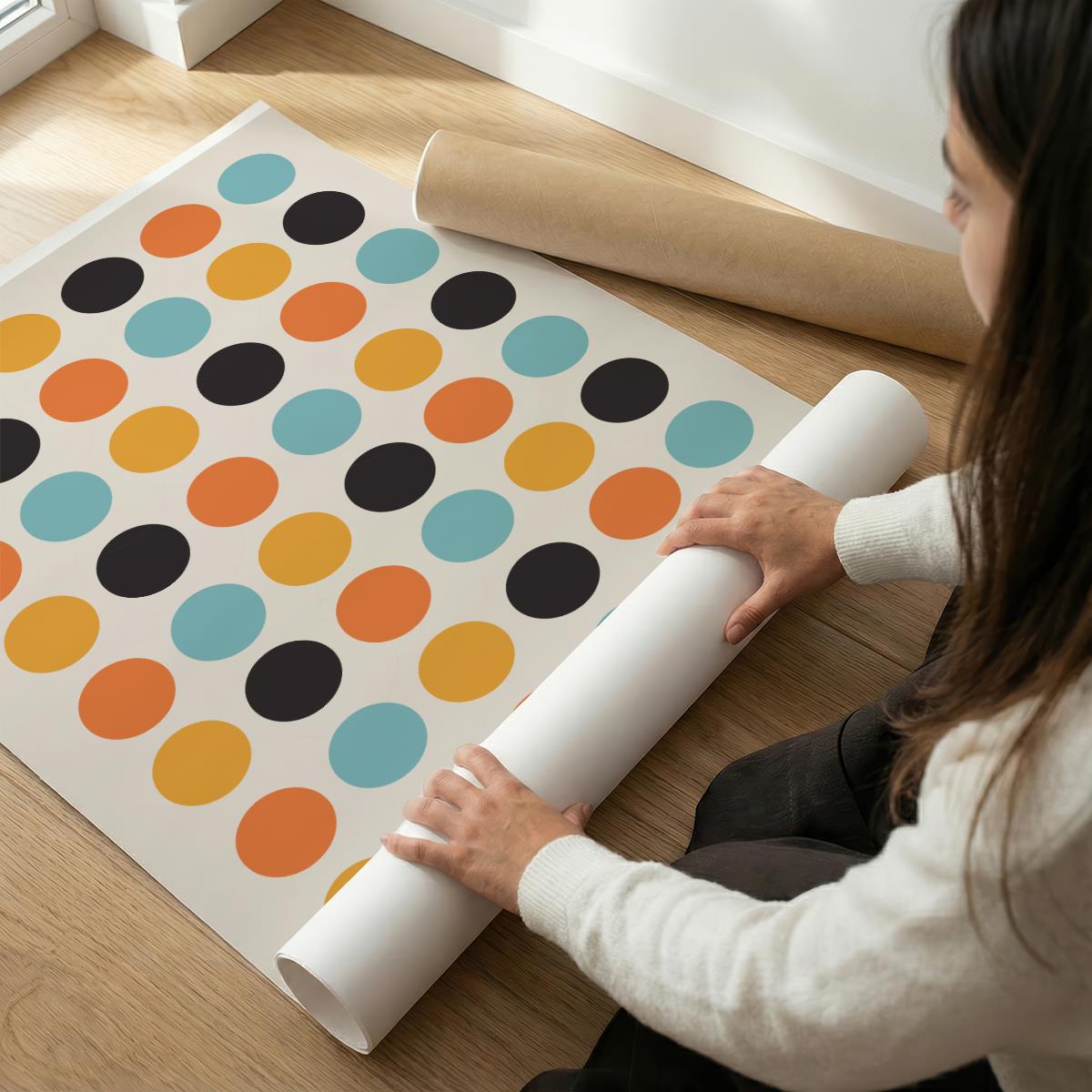 TAWミッドセンチュリーモダン アブストラクトTAW Mid Century Modern Abstract Art Poster No.018