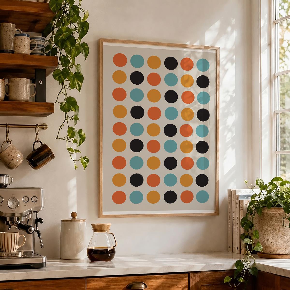 TAWミッドセンチュリーモダン アブストラクトTAW Mid Century Modern Abstract Art Poster No.018