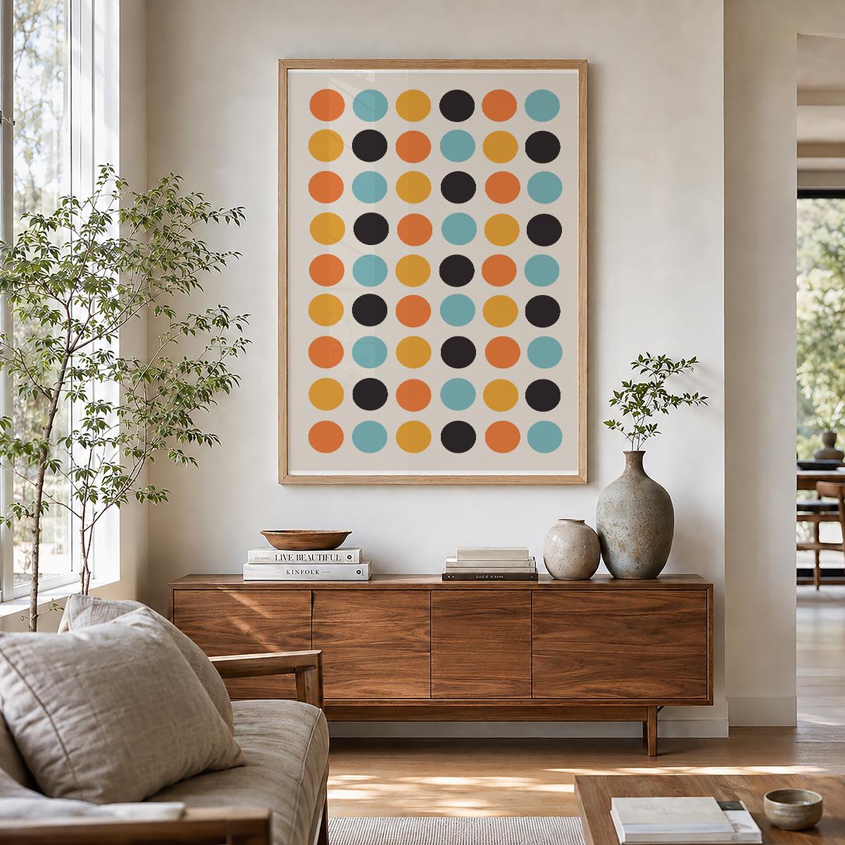 TAWミッドセンチュリーモダン アブストラクトTAW Mid Century Modern Abstract Art Poster No.018