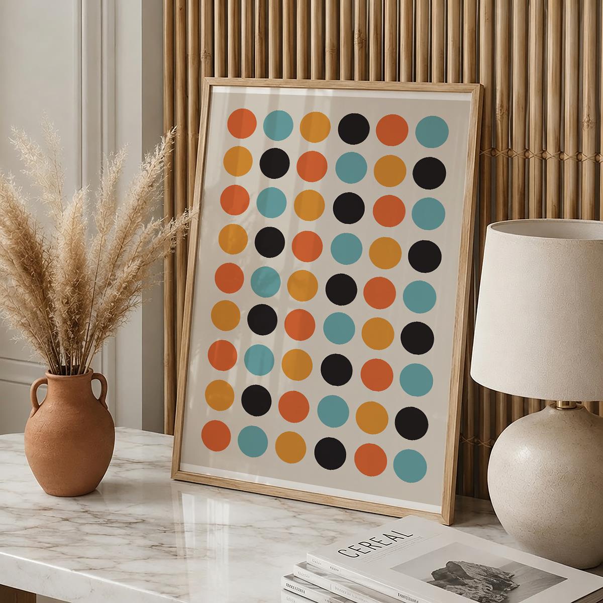 TAWミッドセンチュリーモダン アブストラクトTAW Mid Century Modern Abstract Art Poster No.018