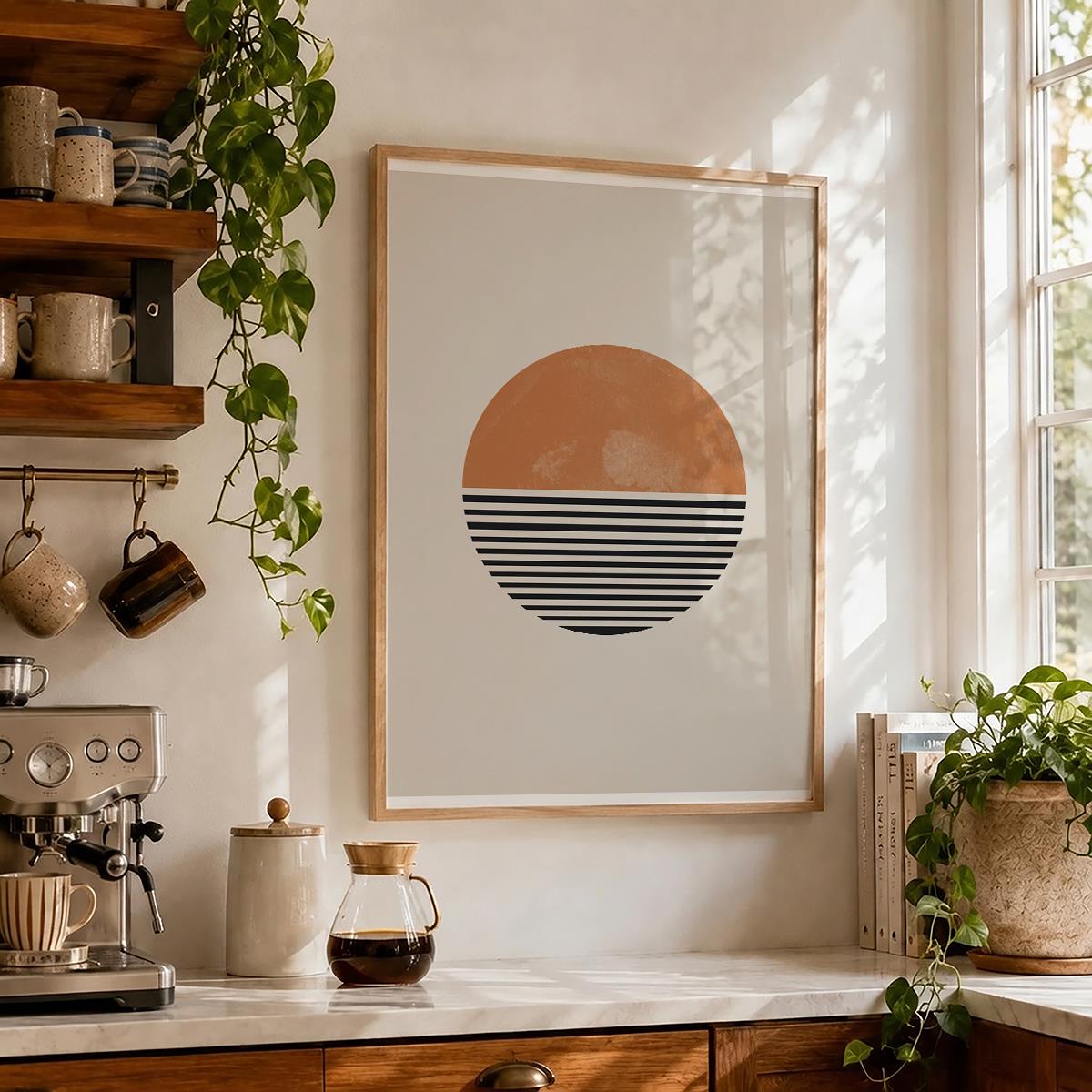 TAWミッドセンチュリーモダン アブストラクトTAW Mid Century Modern Abstract Art Poster No.019