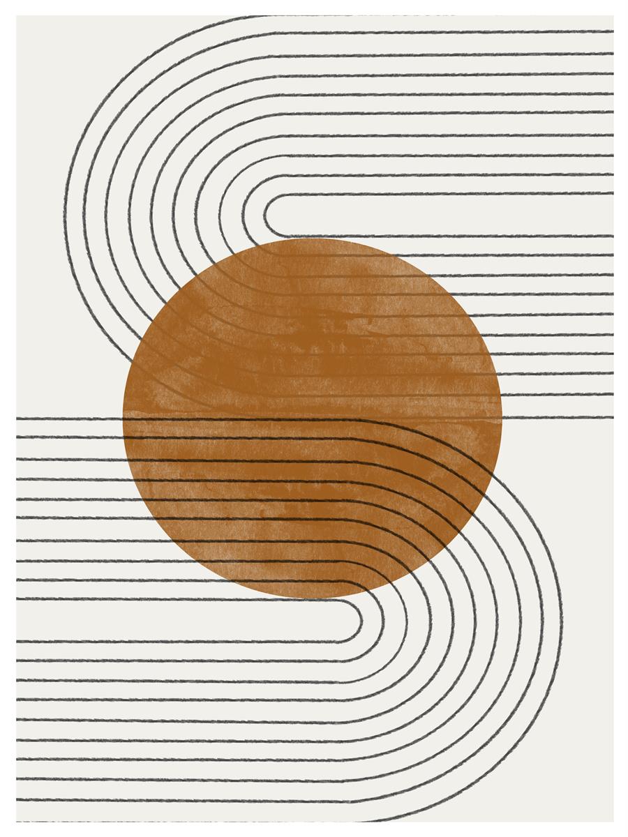 TAWミッドセンチュリーモダン アブストラクトTAW Mid Century Modern Abstract Art Poster No.020