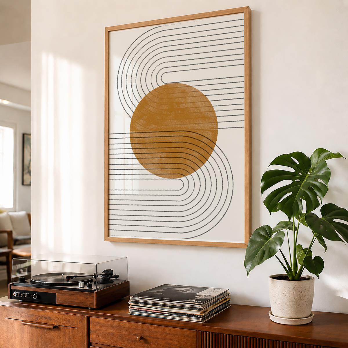 TAWミッドセンチュリーモダン アブストラクトTAW Mid Century Modern Abstract Art Poster No.020