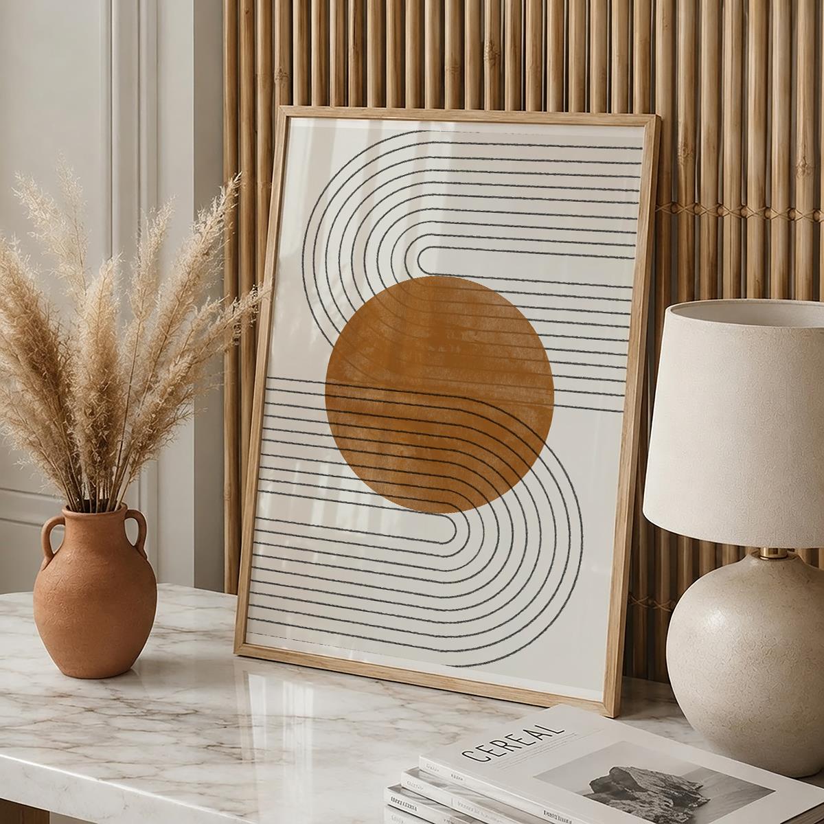 TAWミッドセンチュリーモダン アブストラクトTAW Mid Century Modern Abstract Art Poster No.020