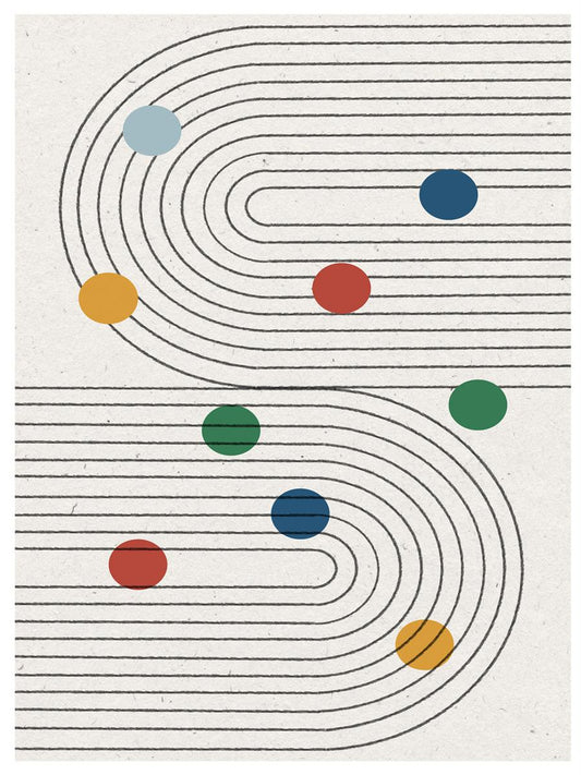 TAWミッドセンチュリーモダン アブストラクトTAW Mid Century Modern Abstract Art Poster No.021