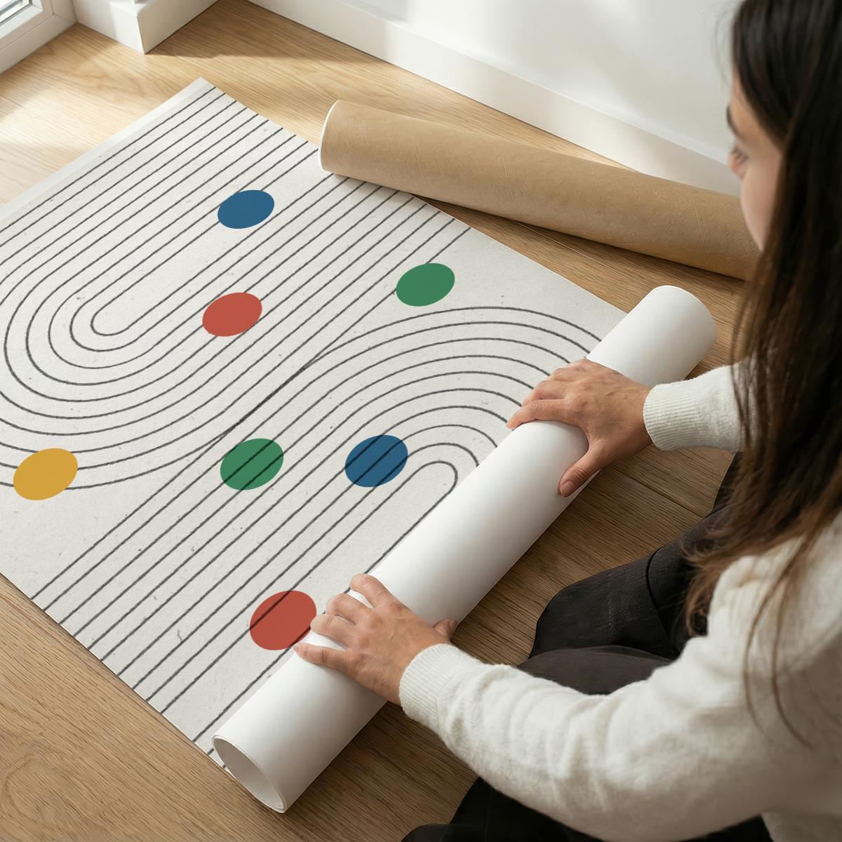 TAWミッドセンチュリーモダン アブストラクトTAW Mid Century Modern Abstract Art Poster No.021