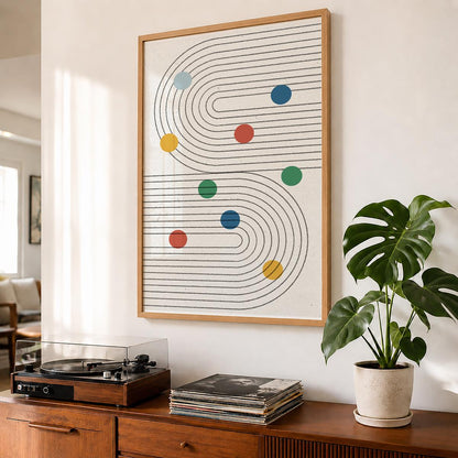 TAWミッドセンチュリーモダン アブストラクトTAW Mid Century Modern Abstract Art Poster No.021