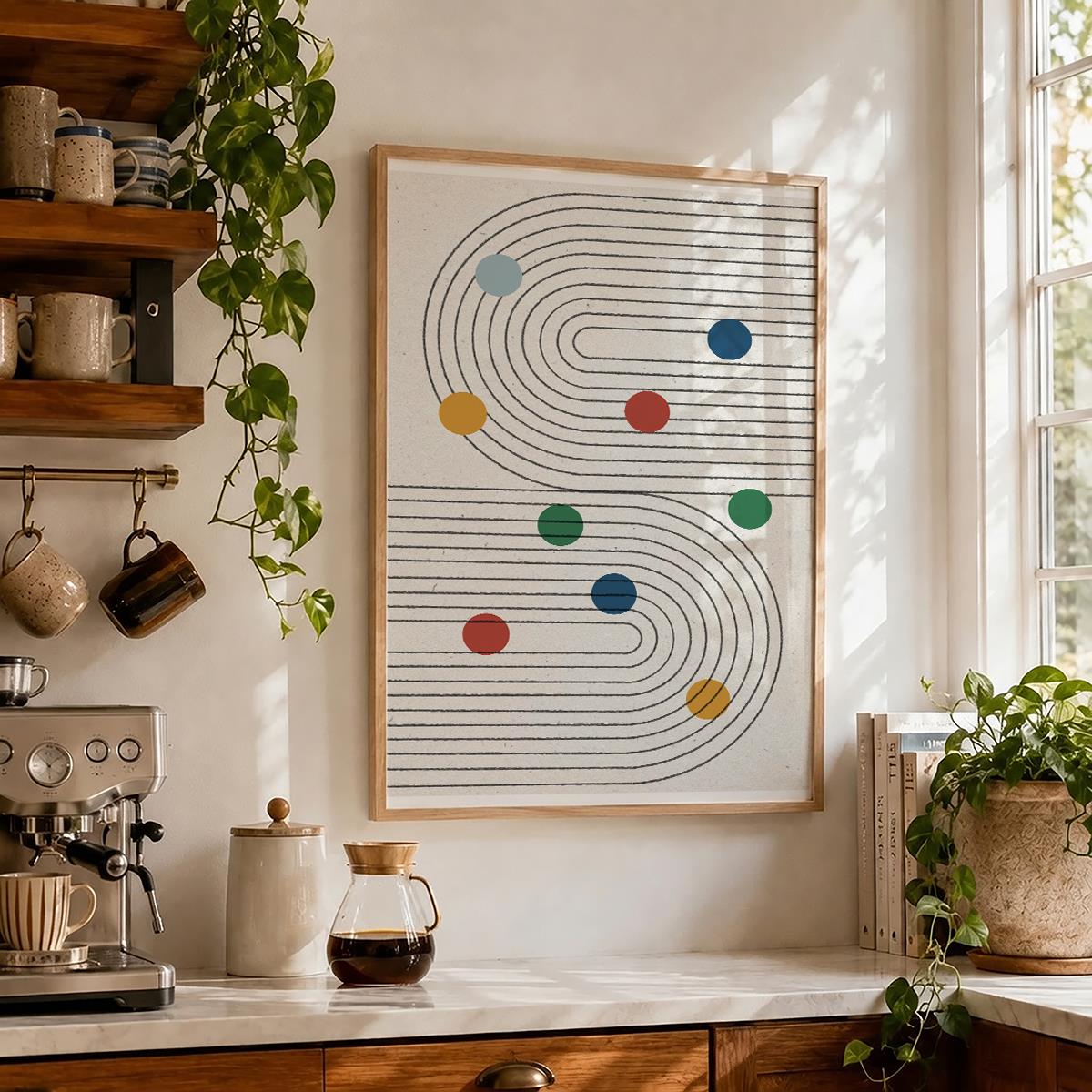 TAWミッドセンチュリーモダン アブストラクトTAW Mid Century Modern Abstract Art Poster No.021
