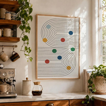 TAWミッドセンチュリーモダン アブストラクトTAW Mid Century Modern Abstract Art Poster No.021