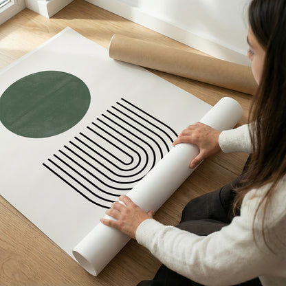 TAWミッドセンチュリーモダン アブストラクトTAW Mid Century Modern Abstract Art Poster No.024