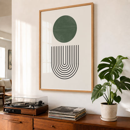 TAWミッドセンチュリーモダン アブストラクトTAW Mid Century Modern Abstract Art Poster No.024