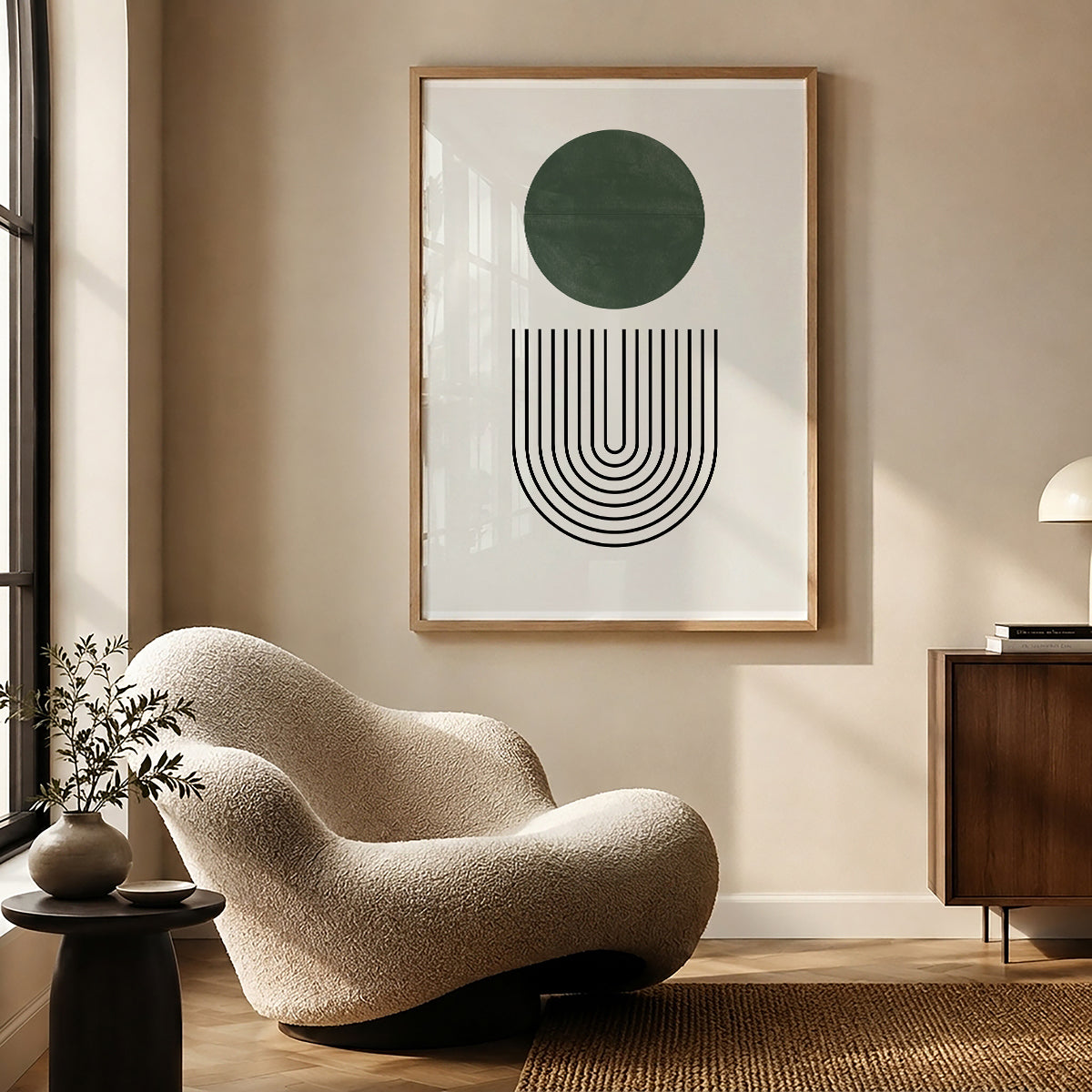TAWミッドセンチュリーモダン アブストラクトTAW Mid Century Modern Abstract Art Poster No.024