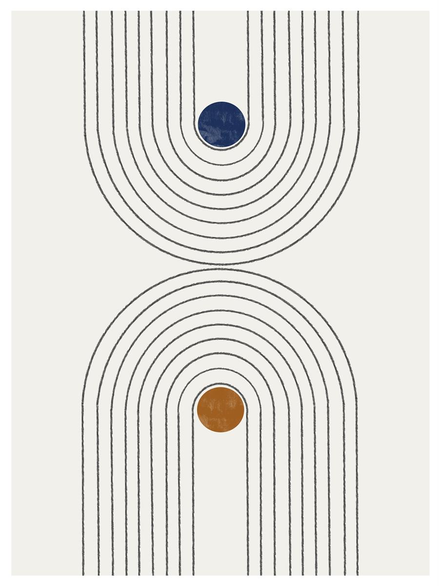 TAWミッドセンチュリーモダン アブストラクトTAW Mid Century Modern Abstract Art Poster No.025