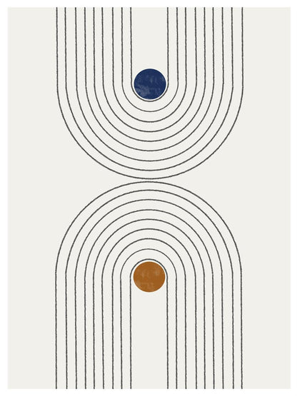 TAWミッドセンチュリーモダン アブストラクトTAW Mid Century Modern Abstract Art Poster No.025