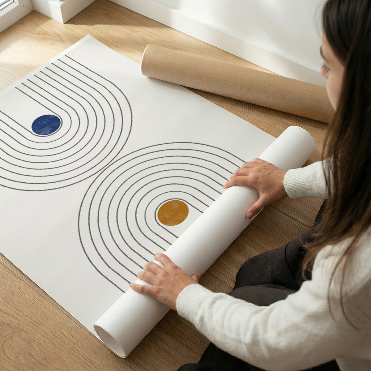 TAWミッドセンチュリーモダン アブストラクトTAW Mid Century Modern Abstract Art Poster No.025