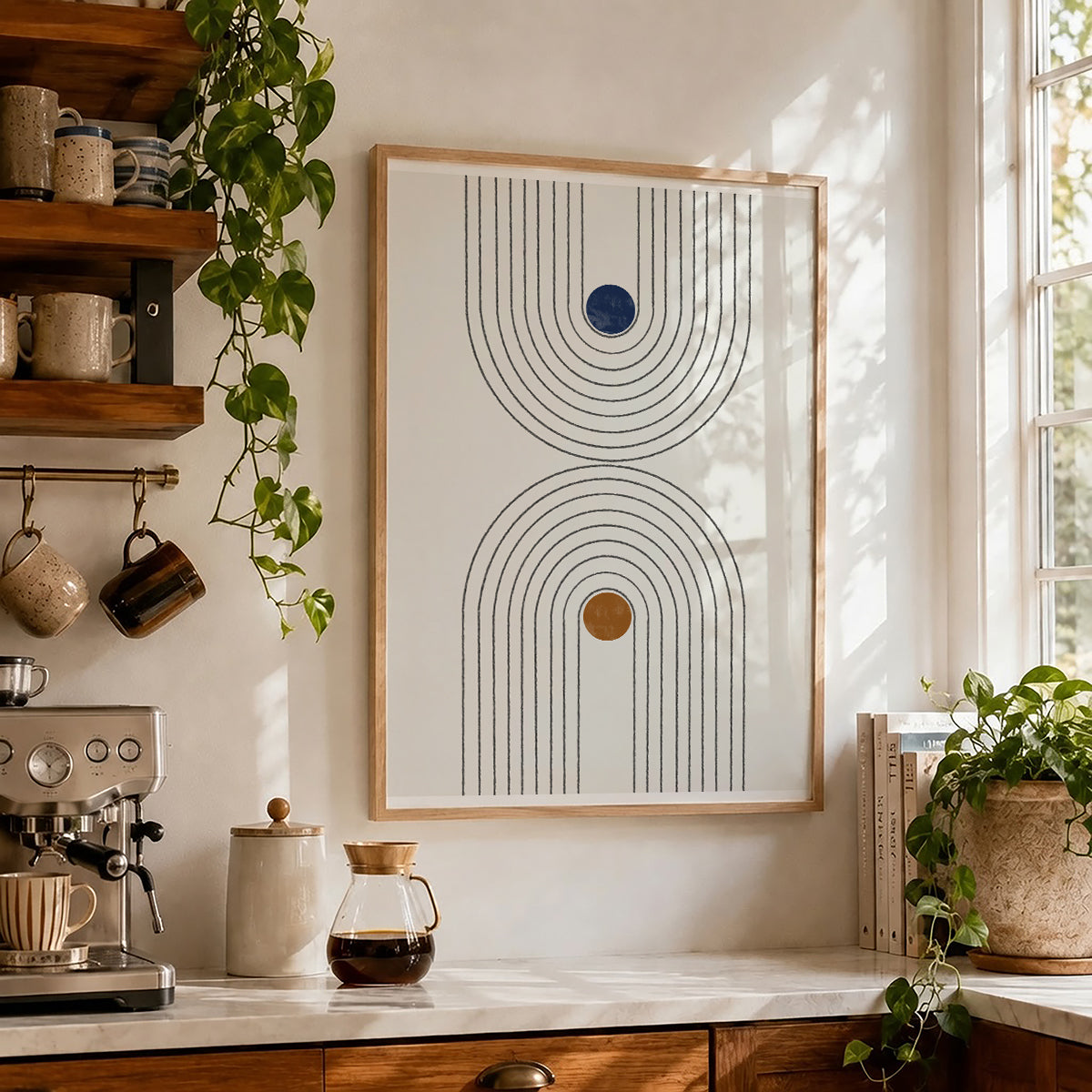 TAWミッドセンチュリーモダン アブストラクトTAW Mid Century Modern Abstract Art Poster No.025