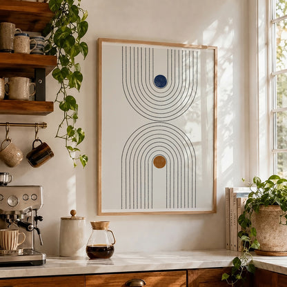 TAWミッドセンチュリーモダン アブストラクトTAW Mid Century Modern Abstract Art Poster No.025