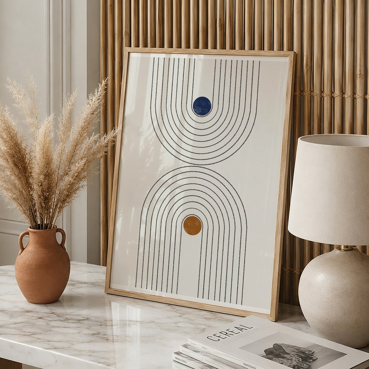 TAWミッドセンチュリーモダン アブストラクトTAW Mid Century Modern Abstract Art Poster No.025
