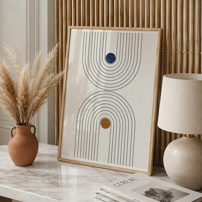 TAWミッドセンチュリーモダン アブストラクトTAW Mid Century Modern Abstract Art Poster No.025