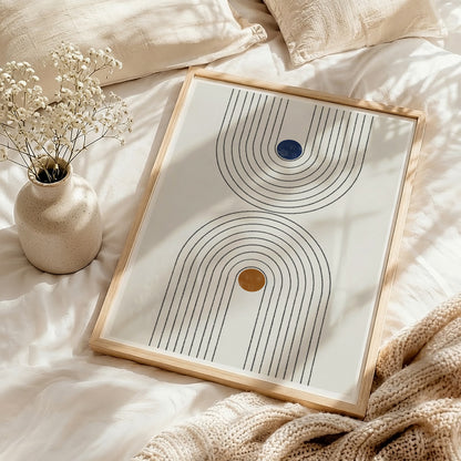 TAWミッドセンチュリーモダン アブストラクトTAW Mid Century Modern Abstract Art Poster No.025