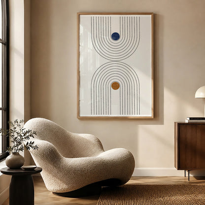 TAWミッドセンチュリーモダン アブストラクトTAW Mid Century Modern Abstract Art Poster No.025
