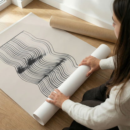 TAWミッドセンチュリーモダン アブストラクトTAW Mid Century Modern Abstract Art Poster No.027