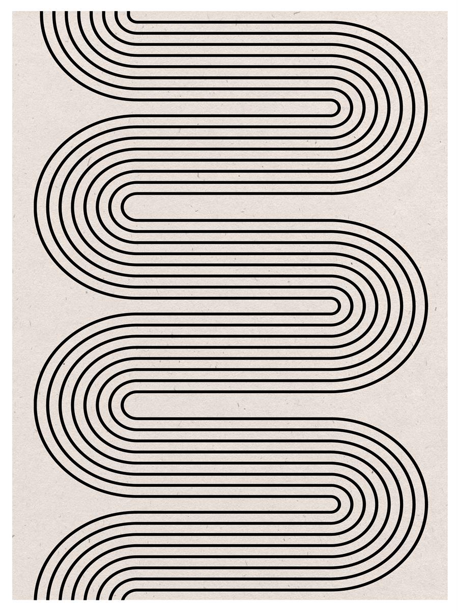 TAWミッドセンチュリーモダン アブストラクトTAW Mid Century Modern Abstract Art Poster No.028