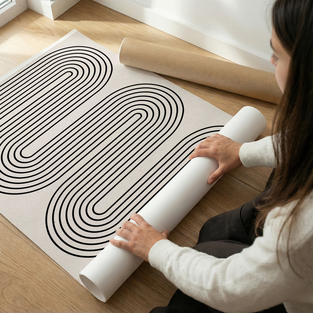 TAWミッドセンチュリーモダン アブストラクトTAW Mid Century Modern Abstract Art Poster No.028