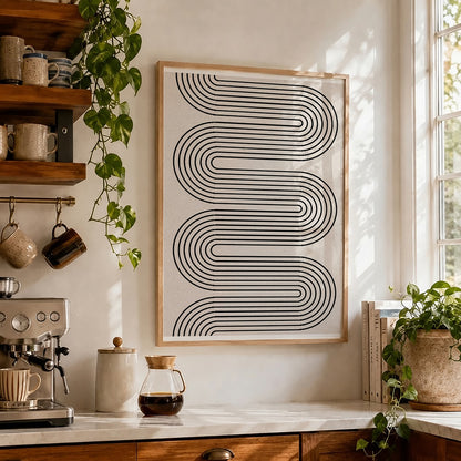 TAWミッドセンチュリーモダン アブストラクトTAW Mid Century Modern Abstract Art Poster No.028
