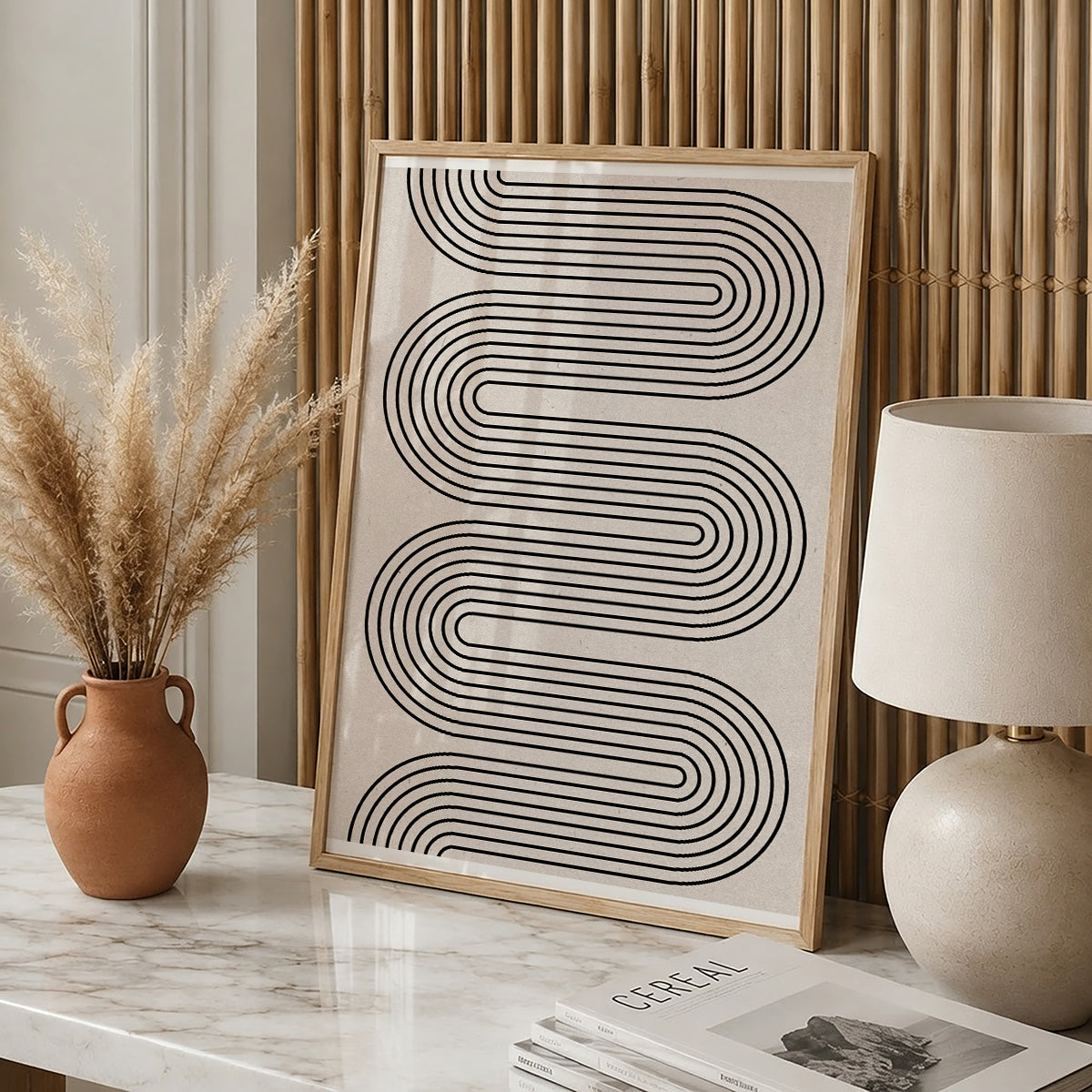 TAWミッドセンチュリーモダン アブストラクトTAW Mid Century Modern Abstract Art Poster No.028