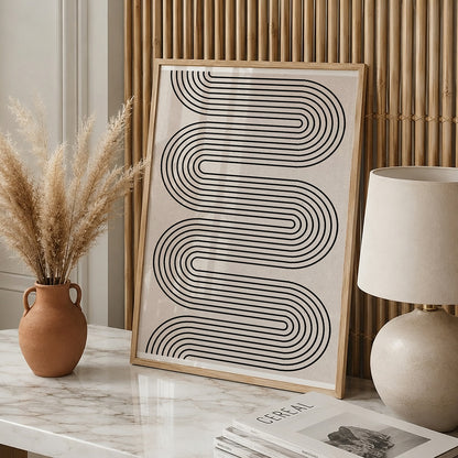 TAWミッドセンチュリーモダン アブストラクトTAW Mid Century Modern Abstract Art Poster No.028