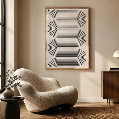 TAWミッドセンチュリーモダン アブストラクトTAW Mid Century Modern Abstract Art Poster No.028