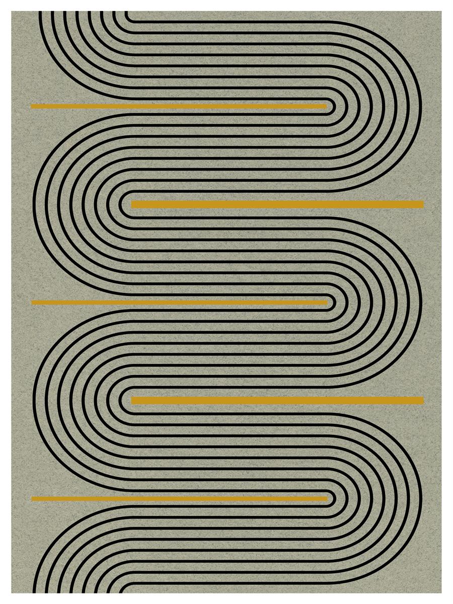 TAWミッドセンチュリーモダン アブストラクトTAW Mid Century Modern Abstract Art Poster No.029