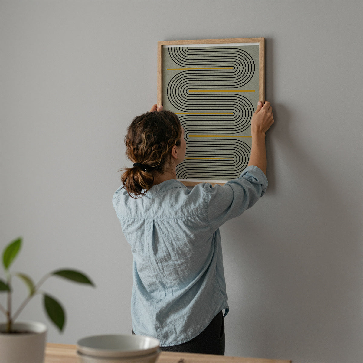 TAWミッドセンチュリーモダン アブストラクトTAW Mid Century Modern Abstract Art Poster No.029