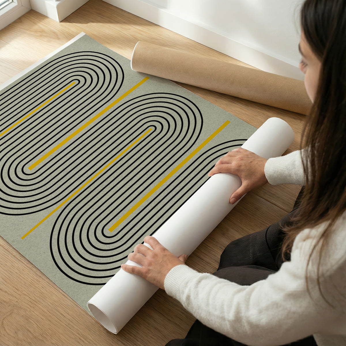 TAWミッドセンチュリーモダン アブストラクトTAW Mid Century Modern Abstract Art Poster No.029