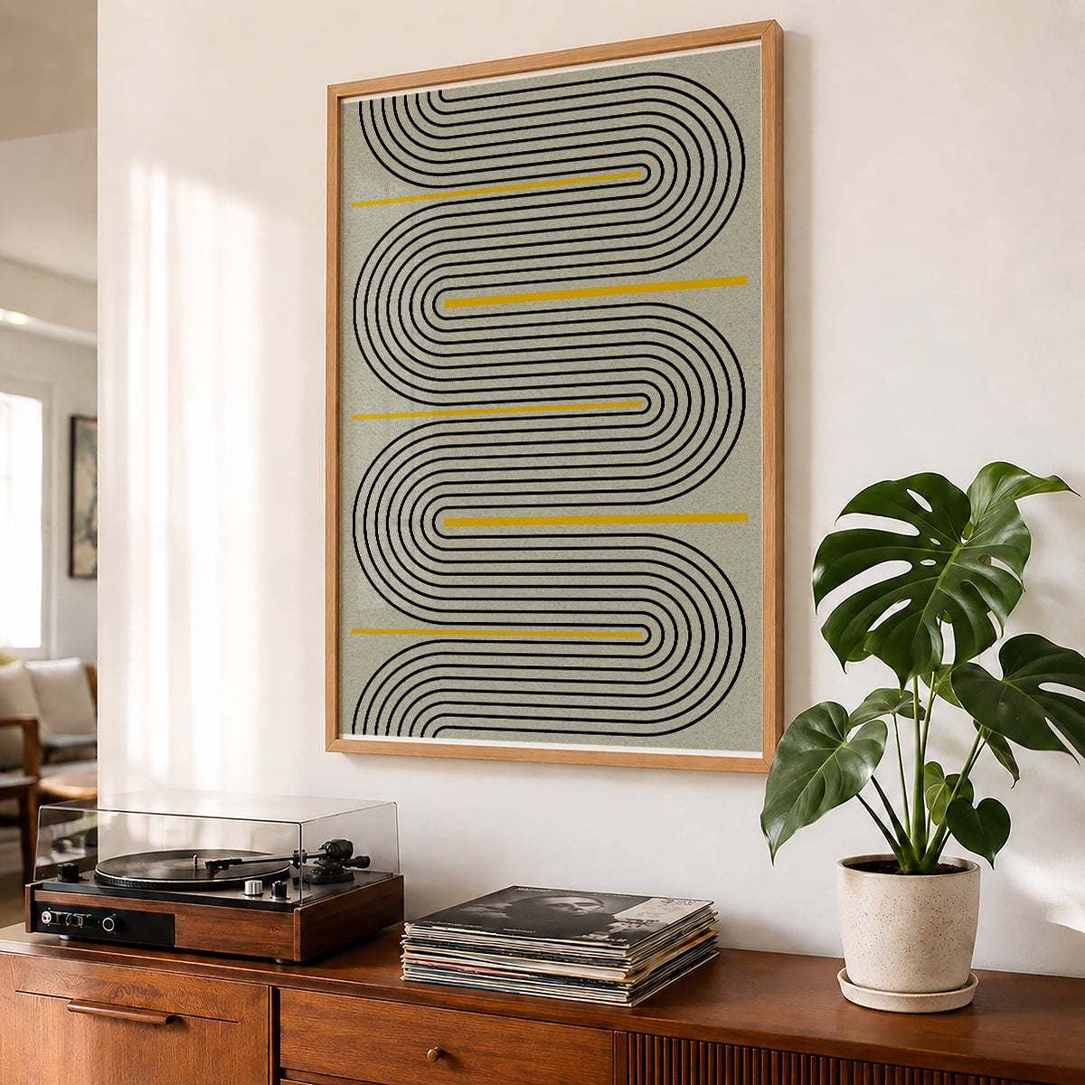 TAWミッドセンチュリーモダン アブストラクトTAW Mid Century Modern Abstract Art Poster No.029