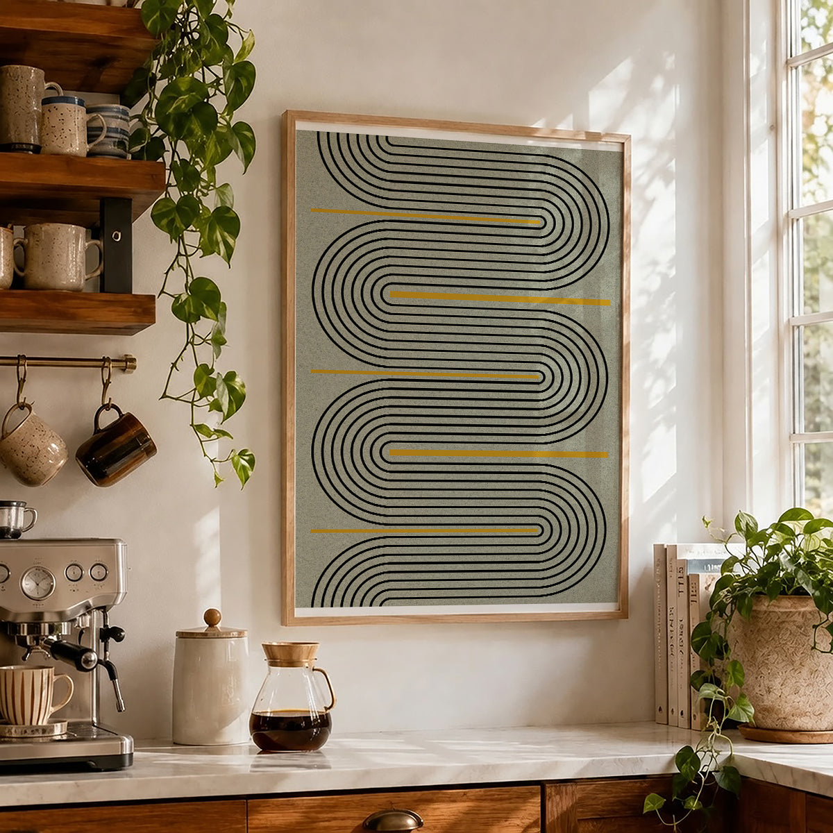 TAWミッドセンチュリーモダン アブストラクトTAW Mid Century Modern Abstract Art Poster No.029