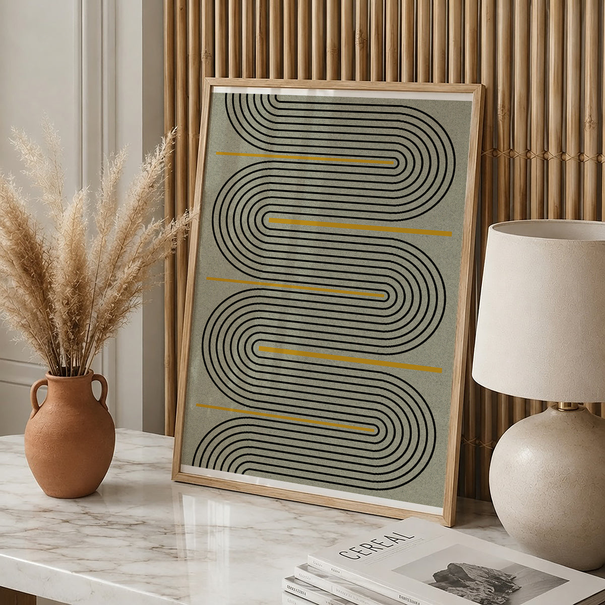 TAWミッドセンチュリーモダン アブストラクトTAW Mid Century Modern Abstract Art Poster No.029