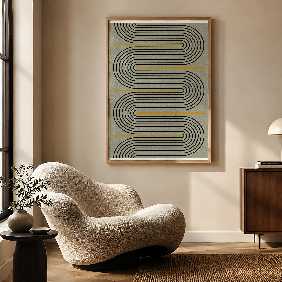 TAWミッドセンチュリーモダン アブストラクトTAW Mid Century Modern Abstract Art Poster No.029
