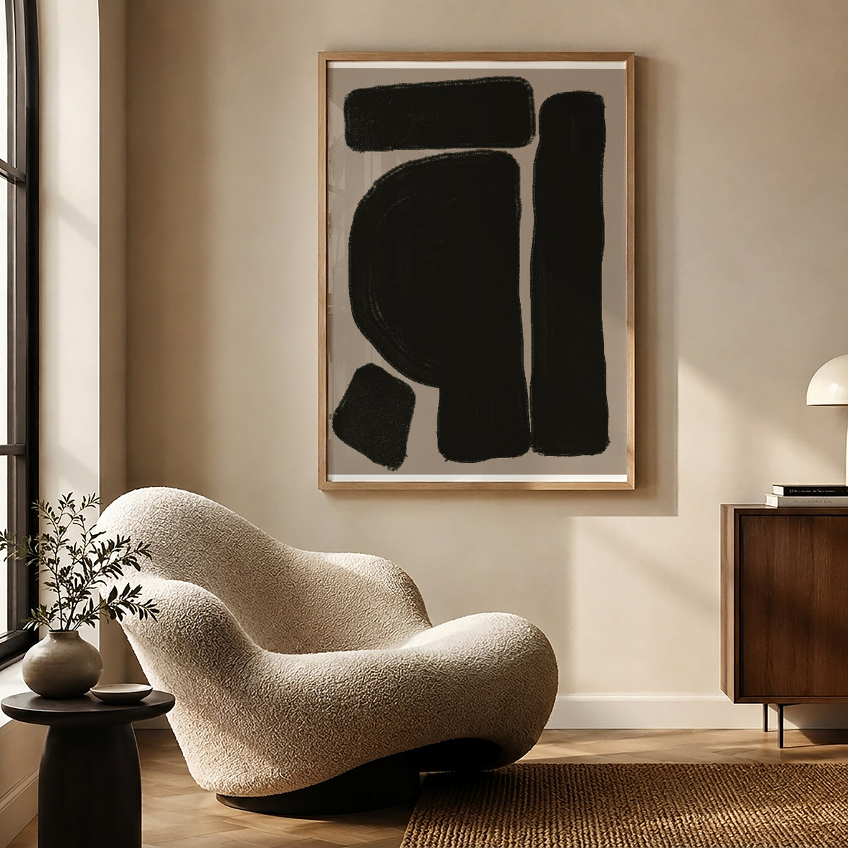 TAWミッドセンチュリーモダン アブストラクトTAW Mid Century Modern Abstract Art Poster No.033