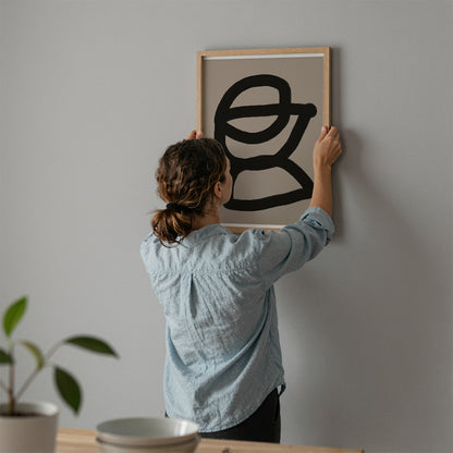 TAWミッドセンチュリーモダン アブストラクトTAW Mid Century Modern Abstract Art Poster No.035