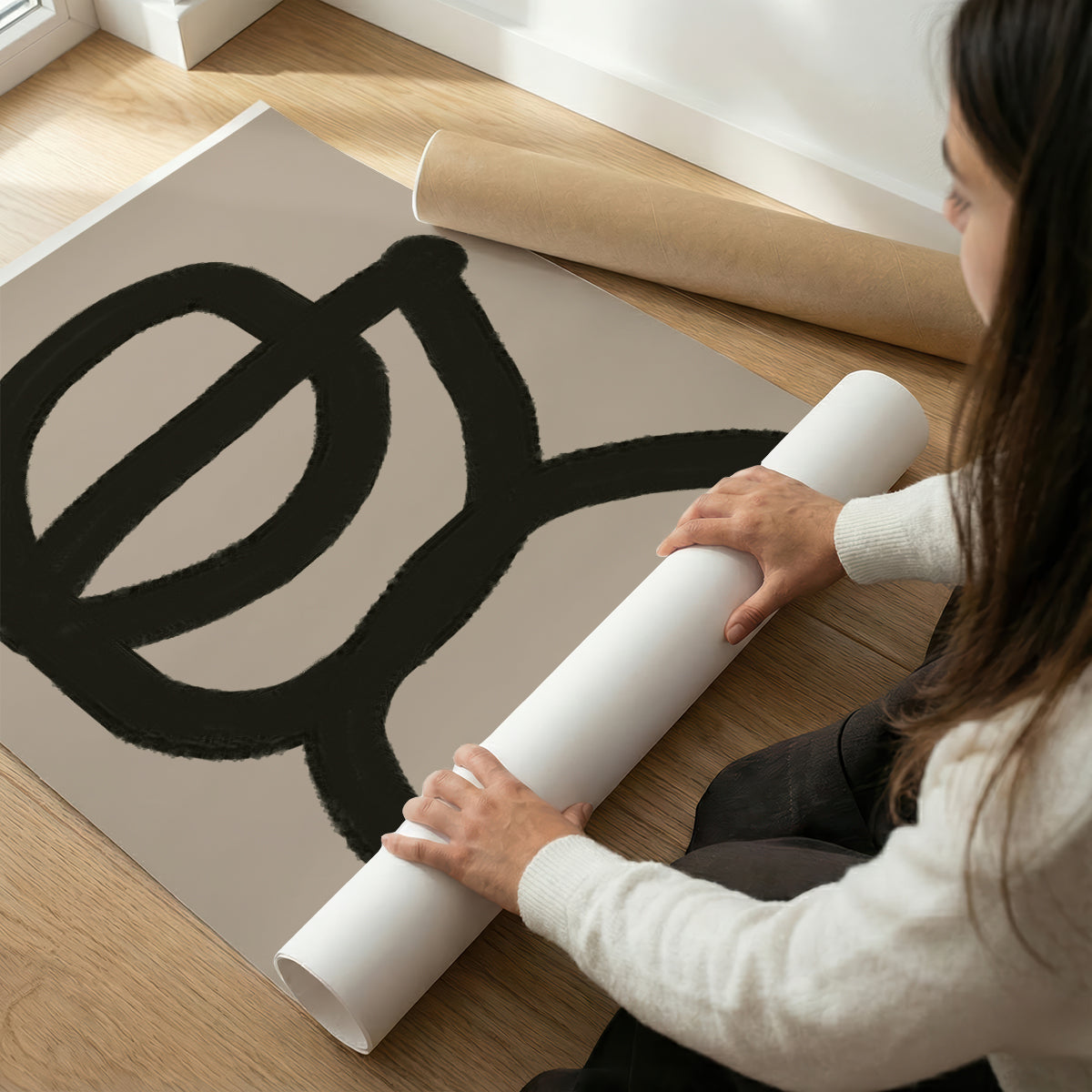 TAWミッドセンチュリーモダン アブストラクトTAW Mid Century Modern Abstract Art Poster No.035