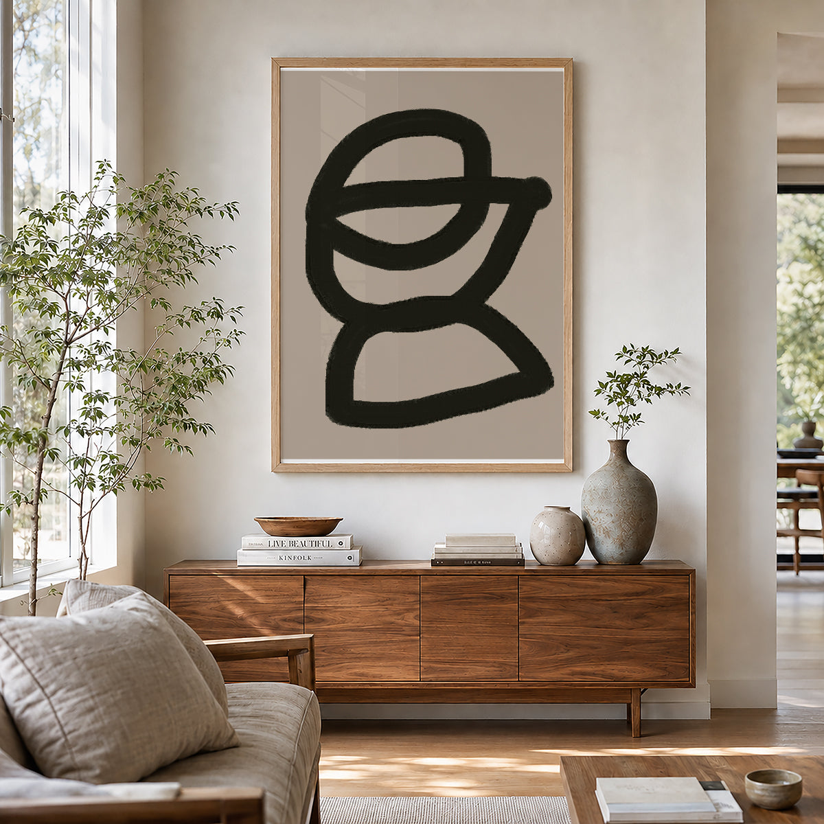 TAWミッドセンチュリーモダン アブストラクトTAW Mid Century Modern Abstract Art Poster No.035