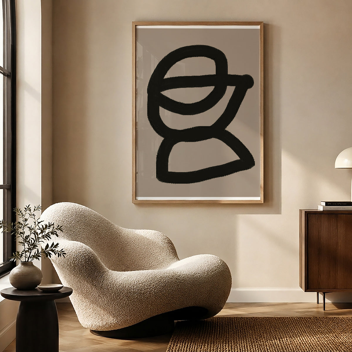 TAWミッドセンチュリーモダン アブストラクトTAW Mid Century Modern Abstract Art Poster No.035