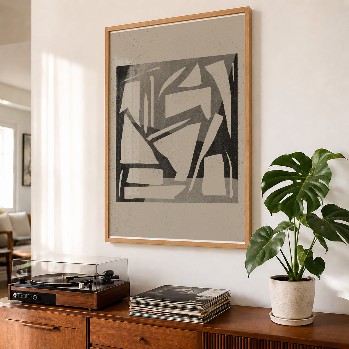 TAWミッドセンチュリーモダン アブストラクトTAW Mid Century Modern Abstract Art Poster No.040