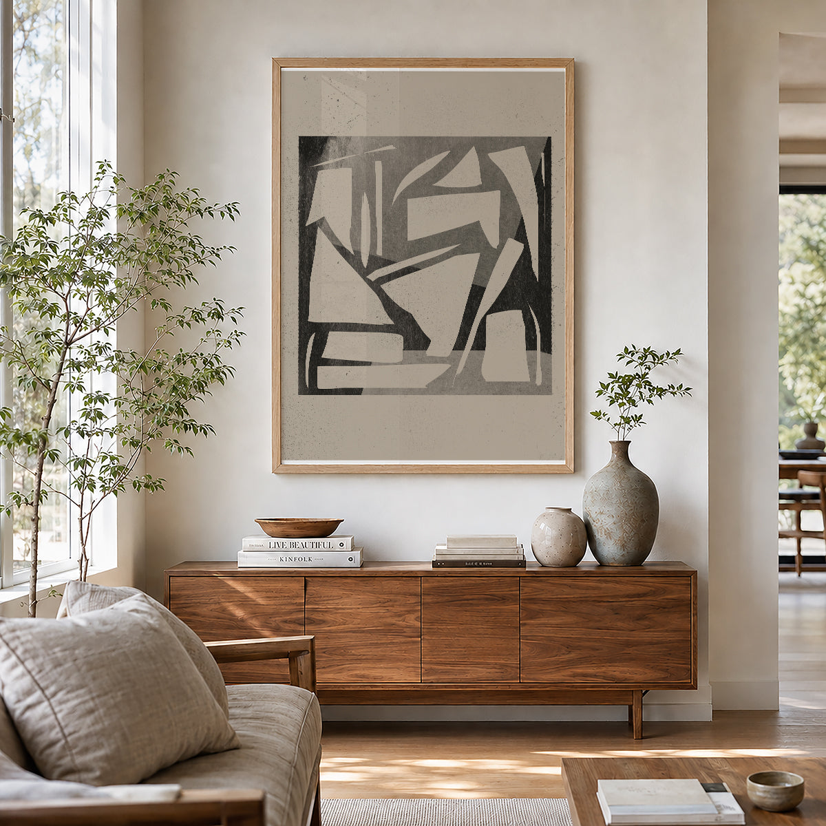 TAWミッドセンチュリーモダン アブストラクトTAW Mid Century Modern Abstract Art Poster No.040